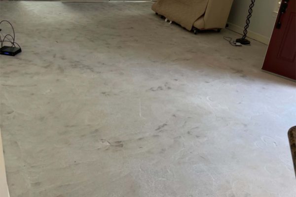 scarified-concrete-subfloor after tile removal